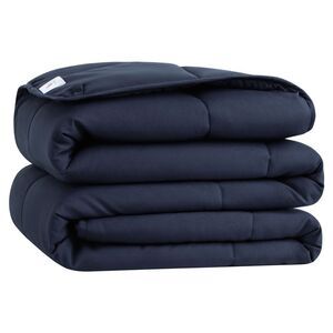 Comforter Quilted Down Alternative Machine Washable Duvet Insert Navy Blue KING